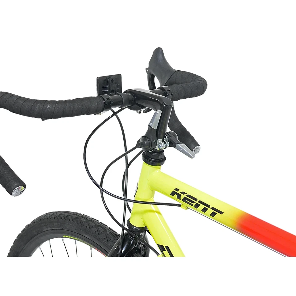 Men's 700c Dirt Runner Gravel Bike, 14-Speed , Red and Yellow - Image 3 of 4