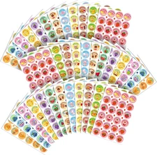 Smelly Stickers Scratch and Sniff, 864 Pieces 36 Sheets Food and Fruit Scented S