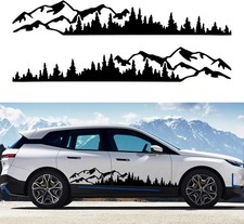 1 Pair 77.4'' Mountain Tree Forest Vinyl Decals for Car Body Door Side Auto M...