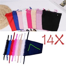 14Pack Women Lace Cami Clip-on Mock Camisole Overlay Modesty Panel Fashion Gift
