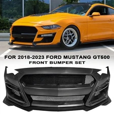 Perfect Fit 2018-2023 Ford Mustang GT500 Style Front Bumper Conversion w/ Grille