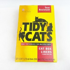 Tidy Cat Kitty Litter Box 4 Liners New Old Stock Sealed