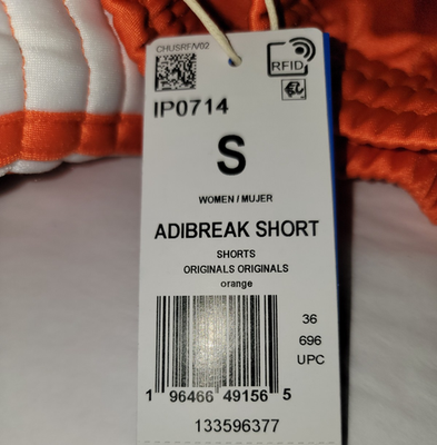 NEW ADIDAS ORIGINALS WOMENS ADIBREAK TREFOIL SHORTS ~SIZE SMALL