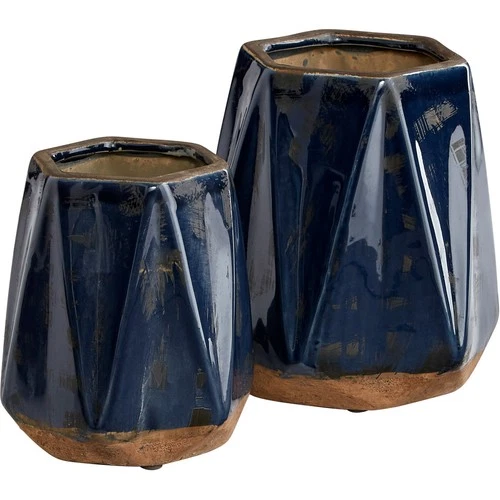 Cyan Design 11049 Chamos Blue Planter, Large - Picture 2 of 4