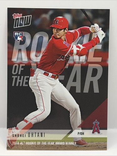 Topps 2018 Now Shohei Ohtani AW-1 Award Winner Rookie Los Angeles Angels