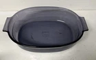 Vtg Pyrex Amethyst Purple Glass Oval Roaster 2 LT 2 QT No Chips Serving Discont
