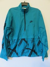 Vtg Nike Challenge Court Agassi 1/2 Zip Jacket Windbreaker Small Teal/Black
