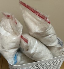 Plumas sueltas de plumón de ganso de colección 8 oz en 3 bolsas para relleno/nidos/artesanías