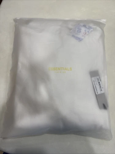 Felpa con cappuccio Fear Of God FOG Essentials bianca Glow In Dark taglia media