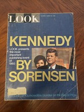 Look Magazine JFK AUGUST 10, 1965 John F Kennedy Blunder On bay Of Pigs  Vintage