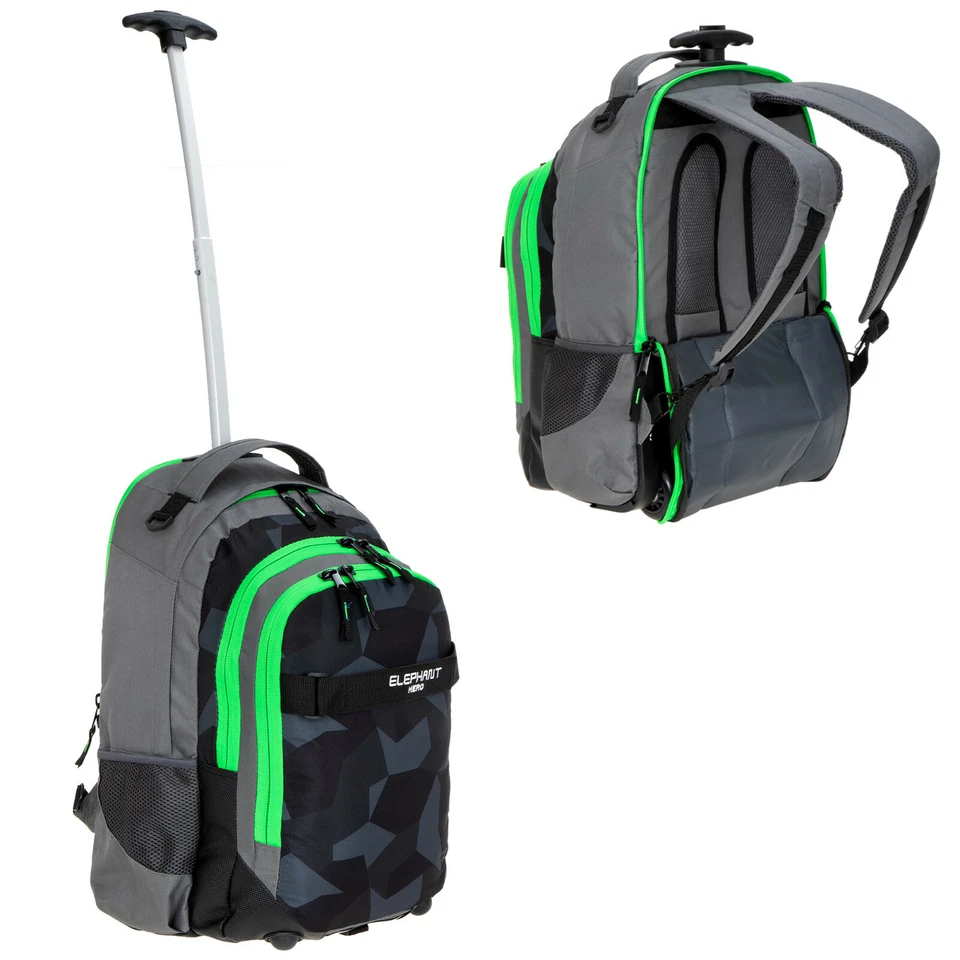 2T Set Schultrolley Elephant Signature Trolley + Sporttasche 12771 Cyber Camo GR - Bild 2 von 4