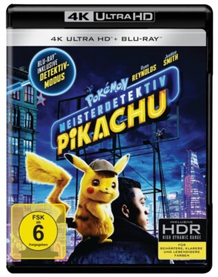 POKÉMON MEISTERDETEKTIV PIKACHU - RYAN REYNOLDS, 2 ULTRA HD BLU-RAY NEU