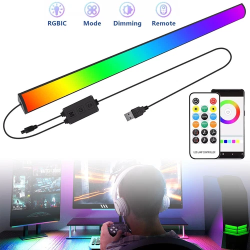LED RGB Gaming Lichter Unter Monitor Lampe TV PC Musik Sync Lightbar USB DE - Bild 9 von 21