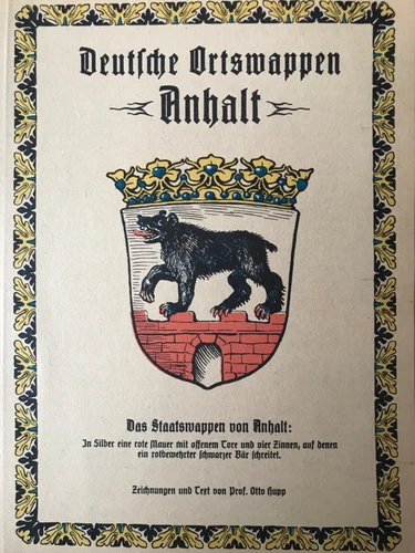 21 Ortswappen Freistaat Anhalt, Dessau, Ballenstedt bis Wörlitz, Hag um 1928