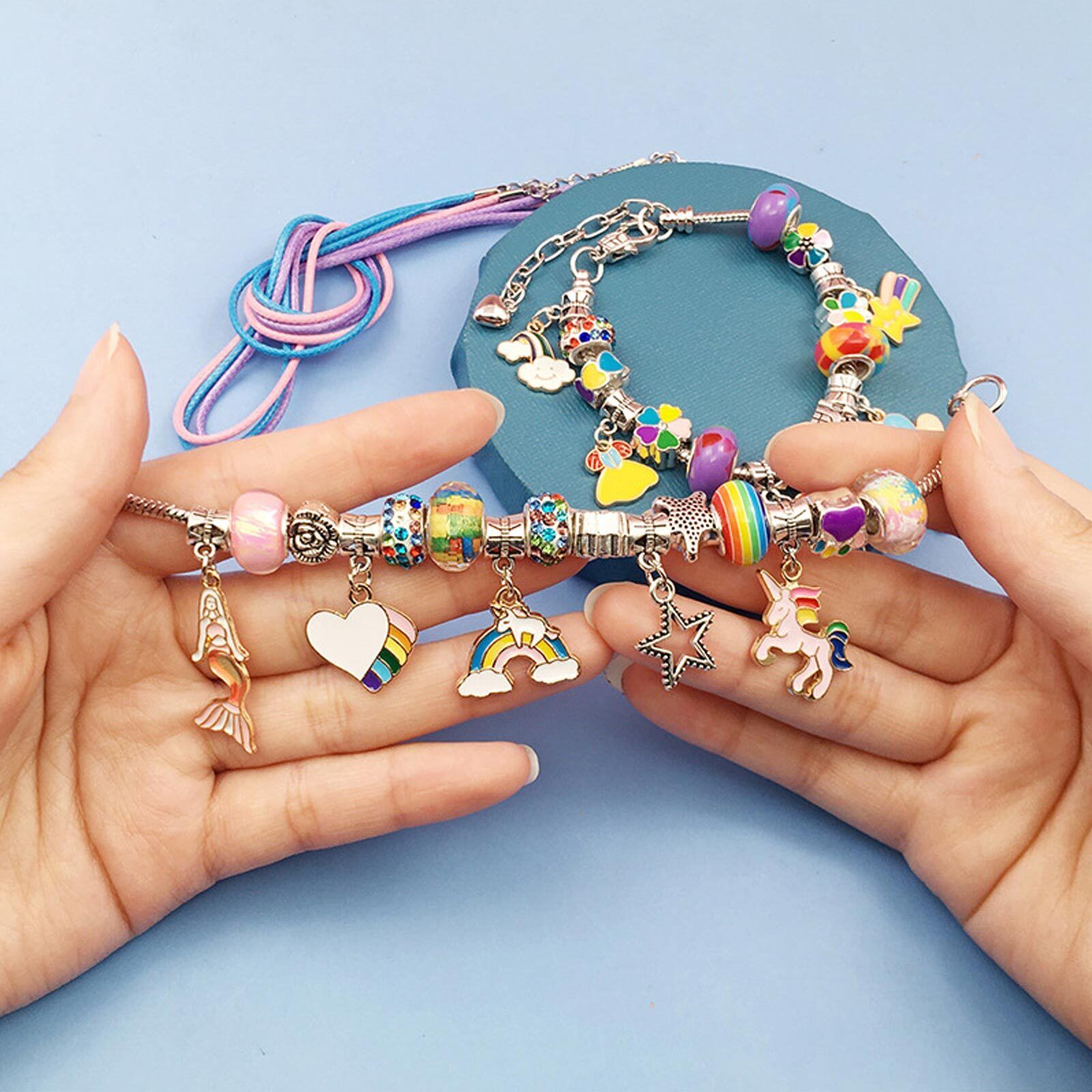 Bracelet Making Kit DIY Charm Bracelets Jewelry Crafts Set for Girls 8-12 Gifts. - Picture 4 of 17
