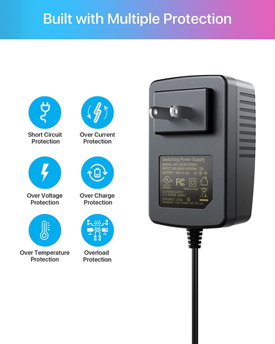 12V 2A 100V-240V US AC to DC Power Supply Adapter & 4-Way Power Splitter Cable f - Picture 3 of 12