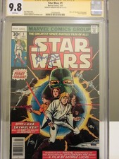 Star Wars #1 CGC 9.8 White Pages 1977 Signed Harrison Ford, Han Solo, Dr. Jones