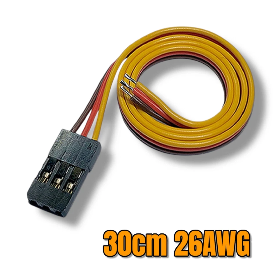 5 Stück JR Graupner Stecker Servokabel 30cm 300mm Qualität Servo Kabel RC 26AWG - Bild 2 von 4