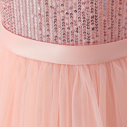 Fluffy Sequins Princess Girls Dress Bridemaids Tulle Wedding Party Pageant Gown - Picture 19 of 35