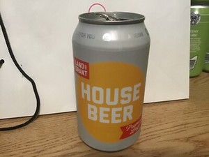 House Beer Premium Lager empty beer can