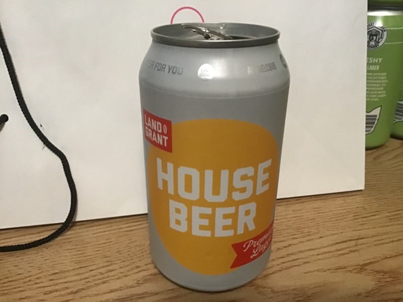 House Beer Premium Lager empty beer can