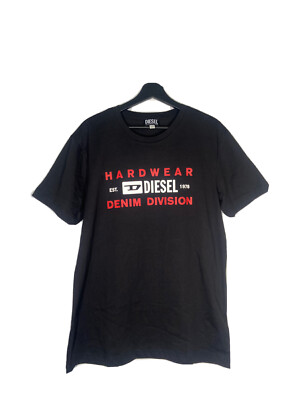 DIESEL XXL　ブラックグラフィックTシャツ DIESEL◇Tシャツ&frasl;--&frasl;コットン&frasl;BLK&frasl;無地&frasl;007-851-844-228 DIESEL