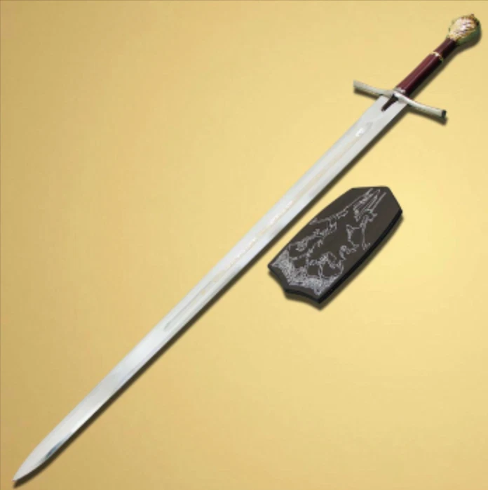 Chronicles of Narnia Prince Sword Replica With Wall Plaque Gold Color - Image 3 of 4