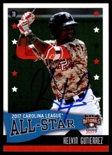 2017 Choice Carolina League All-Stars Kelvin Gutierrez Auto #10 Card Signed