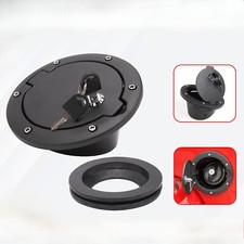 Locking Fuel Gas Filler Tank Door Cap Cover For Jeep Wrangler Jk Jku 2007-2017