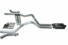 Dodge Ram 1500 19-25 2.5 Dual Exhaust Kits 2 Chamber Clamp On Tips Corner Exit