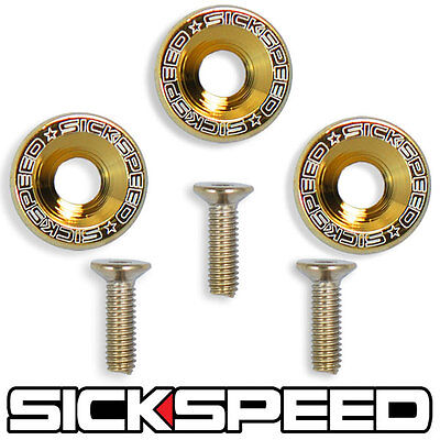 8 PC 24K GOLD 5MM WINDSCREEN FENDER WASHER BOLT KIT FOR MOTORCYCLE WINDSHIELD M4