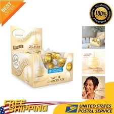 LINDOR White Chocolate Truffles, Indulgent 25.4 oz Box, 60 Pieces for Gifting