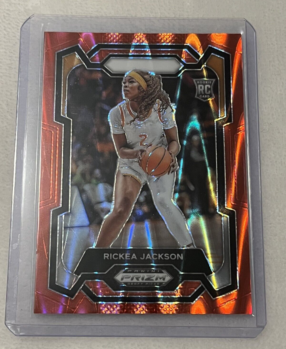 2024-25 Panini Prizm Draft Picks #44 Rickea Jackson Red Seismic RC 213/225
