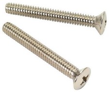 Chrome Finish Bathtub Overflow Face Plate Screw, 2-Pk.