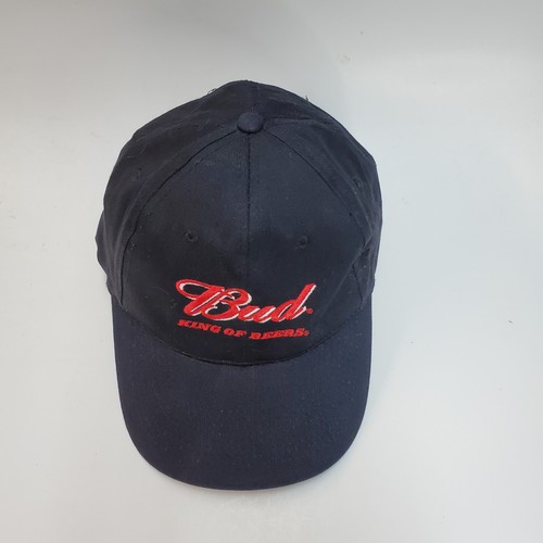 Black Budweiser 'Bud: King of Beers' Vintage Embroidered Logo Hat - Picture 6 of 8