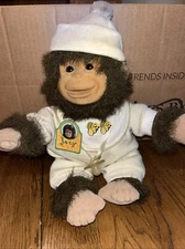 Hosung 12" Joey The Chimpanzee Stuffed Plush with Pacifier in Yellow PJ's Bee