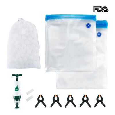 Sous Vide Bags Kit for Sous Vide Cookers - 20 Reusable Food Vacuum Sealer Bags