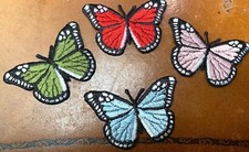 appliques small monarch embroidered butterfly iron on patches 1 1/8x1 7/8" 1pc