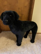 Melissa  Doug Dog Plush Black Lab Large Standing Dog 23  X 30  Lifelike 