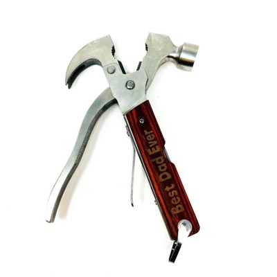 Mad Man 31863 Best Dad Ever Multi Functional Rosewood Hammer Knife Saw, Wood