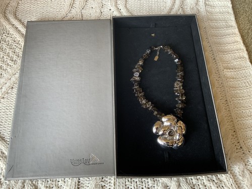 16 Inch Necklace With Silver Rose Pendant