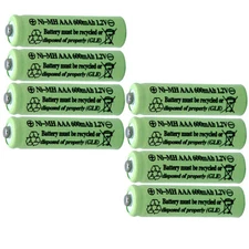 8pcs NIMH 1.2V AAA 3A 600mAh Ni-MH Rechargeable Batteries Green For Solar Lights