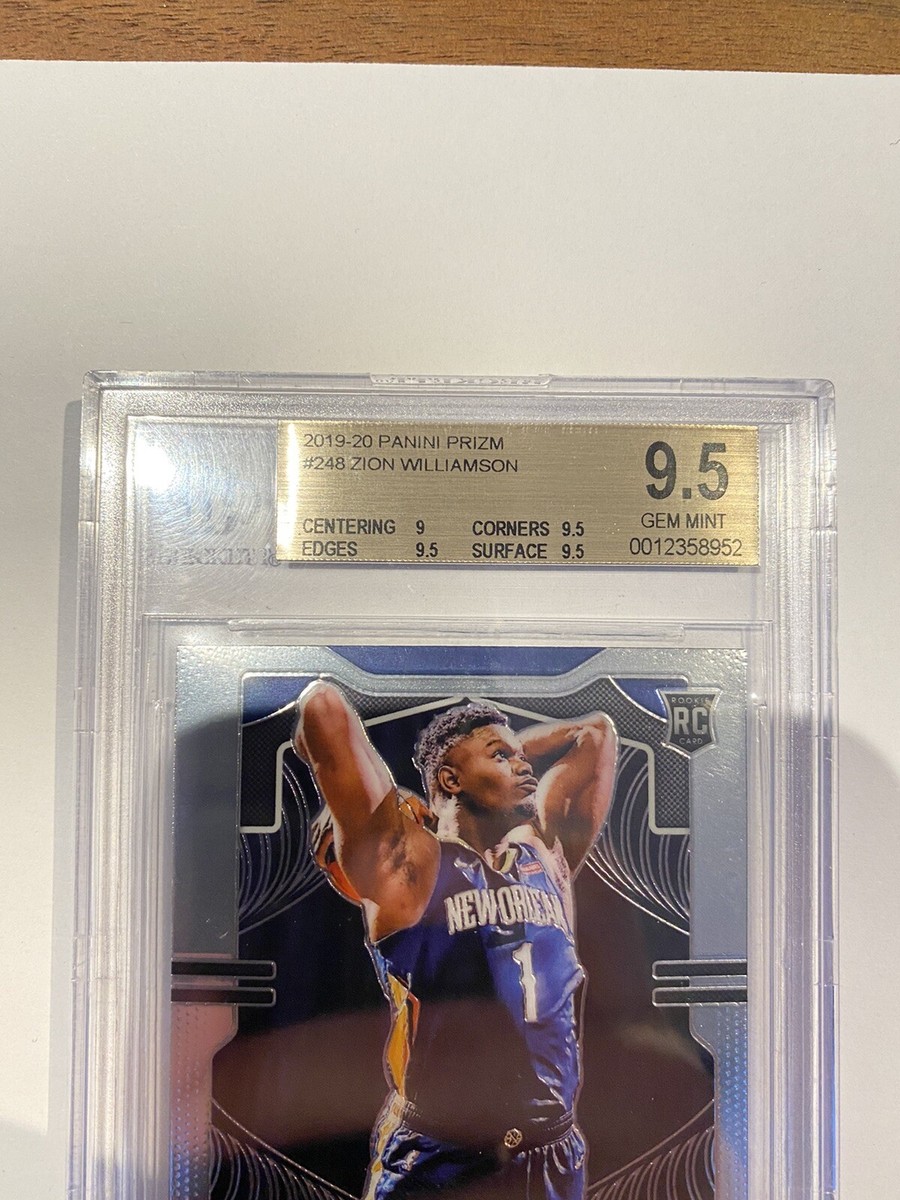 2019-20 Panini Prizm Zion Williamson Base Rookie BGS 9.5 GEM MINT