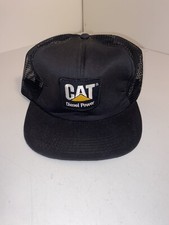 Caterpillar CAT Diesel Power Black Snapback Mesh Foam Cap Hat New Made In USA