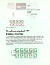 #8503 'D'(22c) Sheet and Coil Stamps - Scott #2111-2112 USPS Souvenir Page