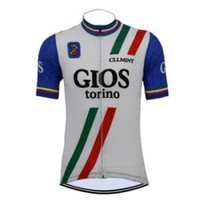 Maglia ciclismo uomo retrò GIOS TORINO maglia ciclismo ciclismo ciclismo top