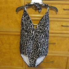 Women's Calvin Klein jaguar print one piece bathing/swim suit size 12 NWOT