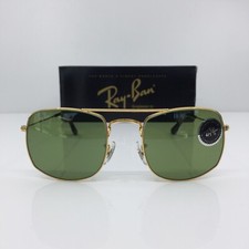 New Vintage RAY BAN BAUSCH  LOMB B L GOLD ARISTA G15 NOS W/CASE 52-21 MM USA