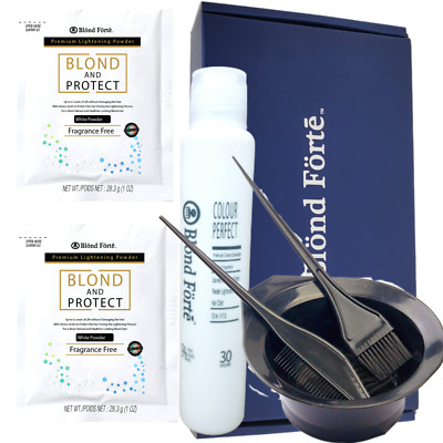 DIY  8+ Level Hair Bleach Lightening Kit Combo -40 Vol Developer & 3 PCS Set 