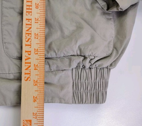 VTG GANT Lined Leather Collar Bomber Dad Grandpa Beige Jacket Size Large - Picture 9 of 10